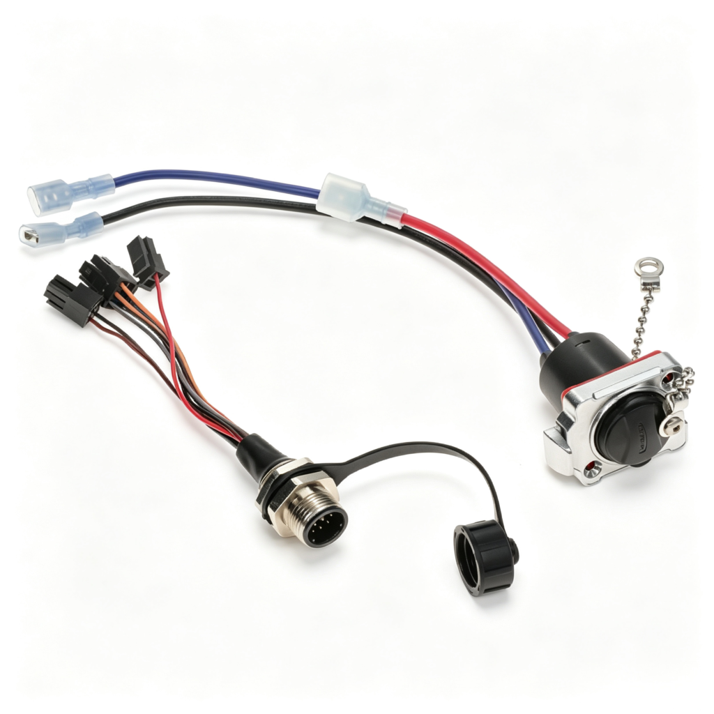 Waterproof board end wiring harness